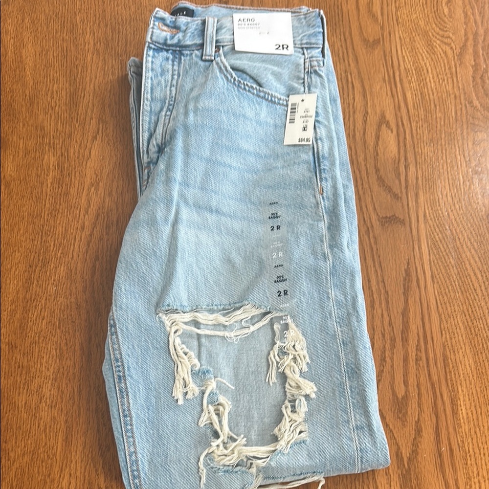 Aeropostale Light Blue Distressed Kids Jeans
